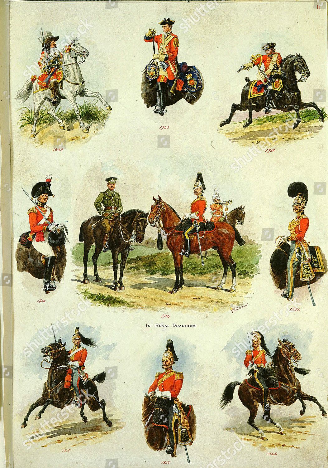 British Army Uniforms Worn By 1st Editorial Stock Photo - Stock Image ...