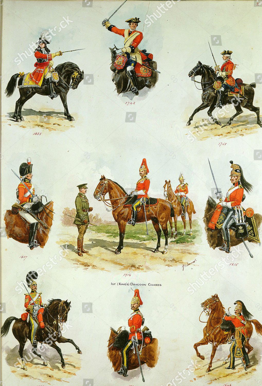 British Army Uniforms Worn By 1st Editorial Stock Photo - Stock Image ...