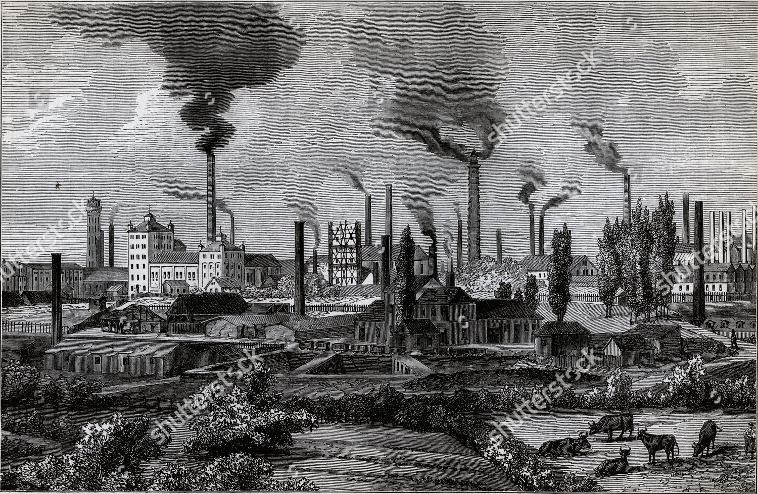 Krupps Steel Factory Essen Germany Illustration The Editorial Stock Photo Stock Image Shutterstock