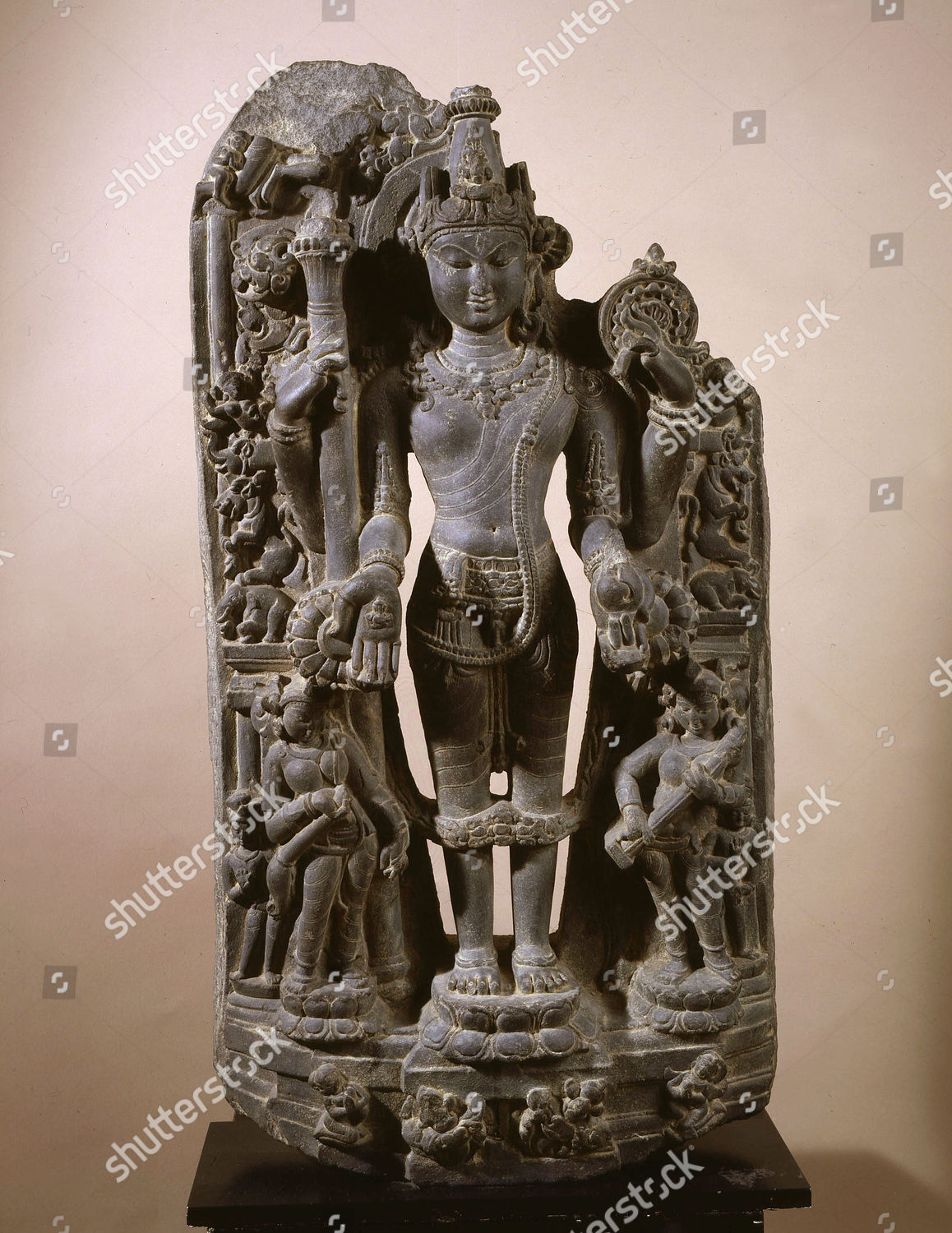 Ganga Goddess Personifying River Ganges Grey Editorial Stock Photo ...