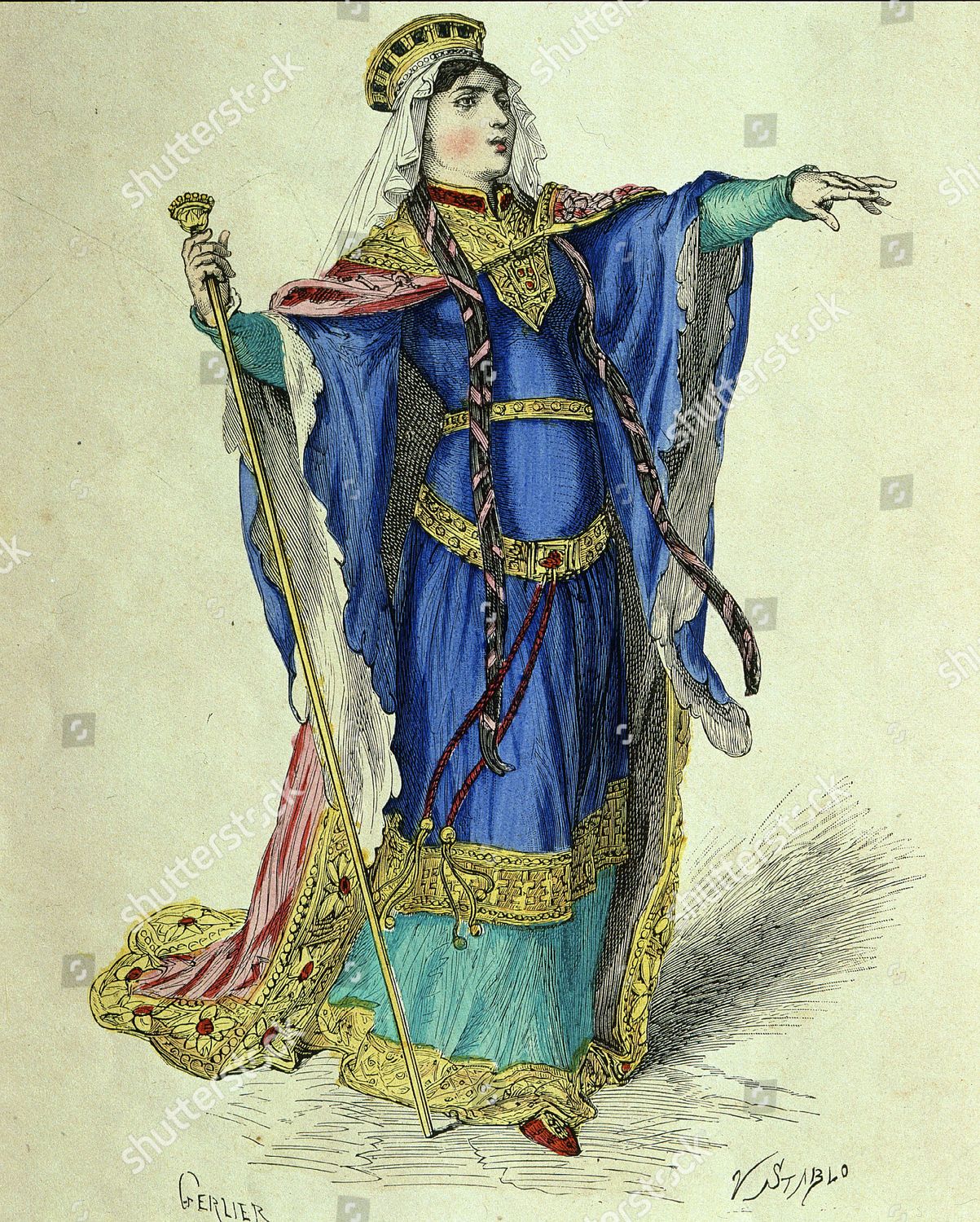 Merovingian Queen Costumes De Paris Travers Editorial Stock Photo ...