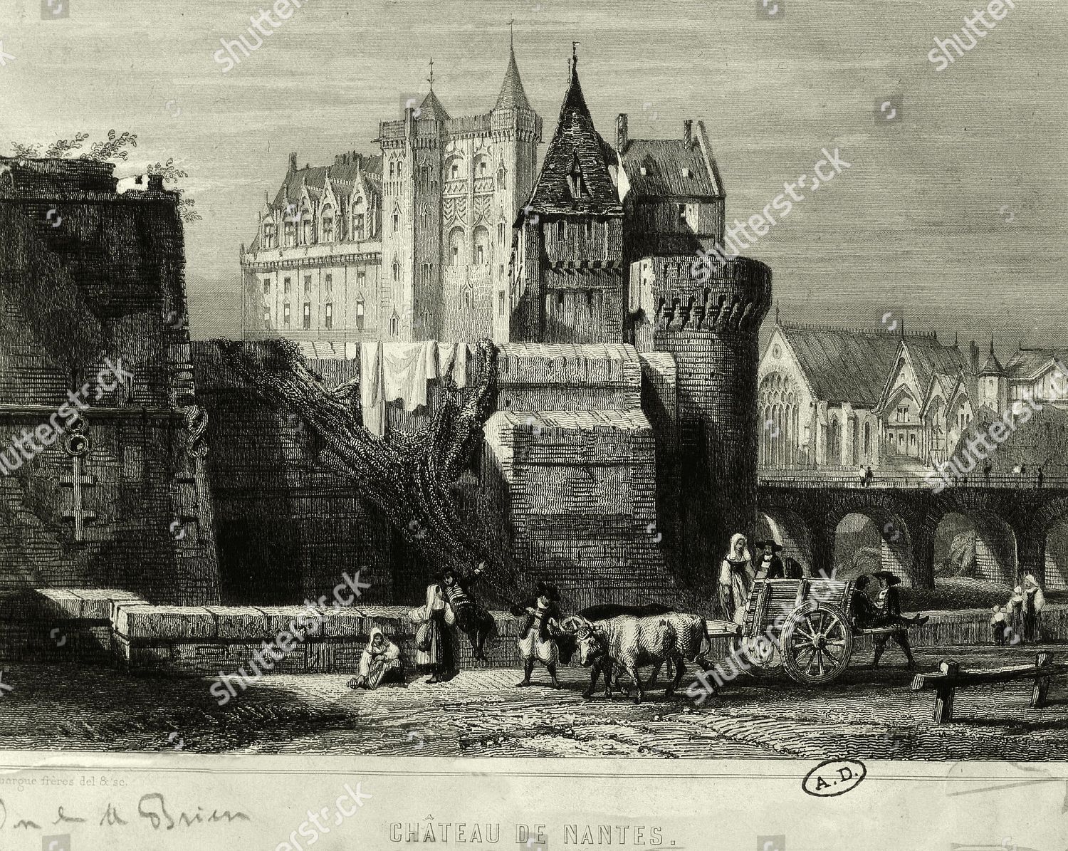 De Nantes Nantes France 19th Century Editorial Stock Photo - Stock ...