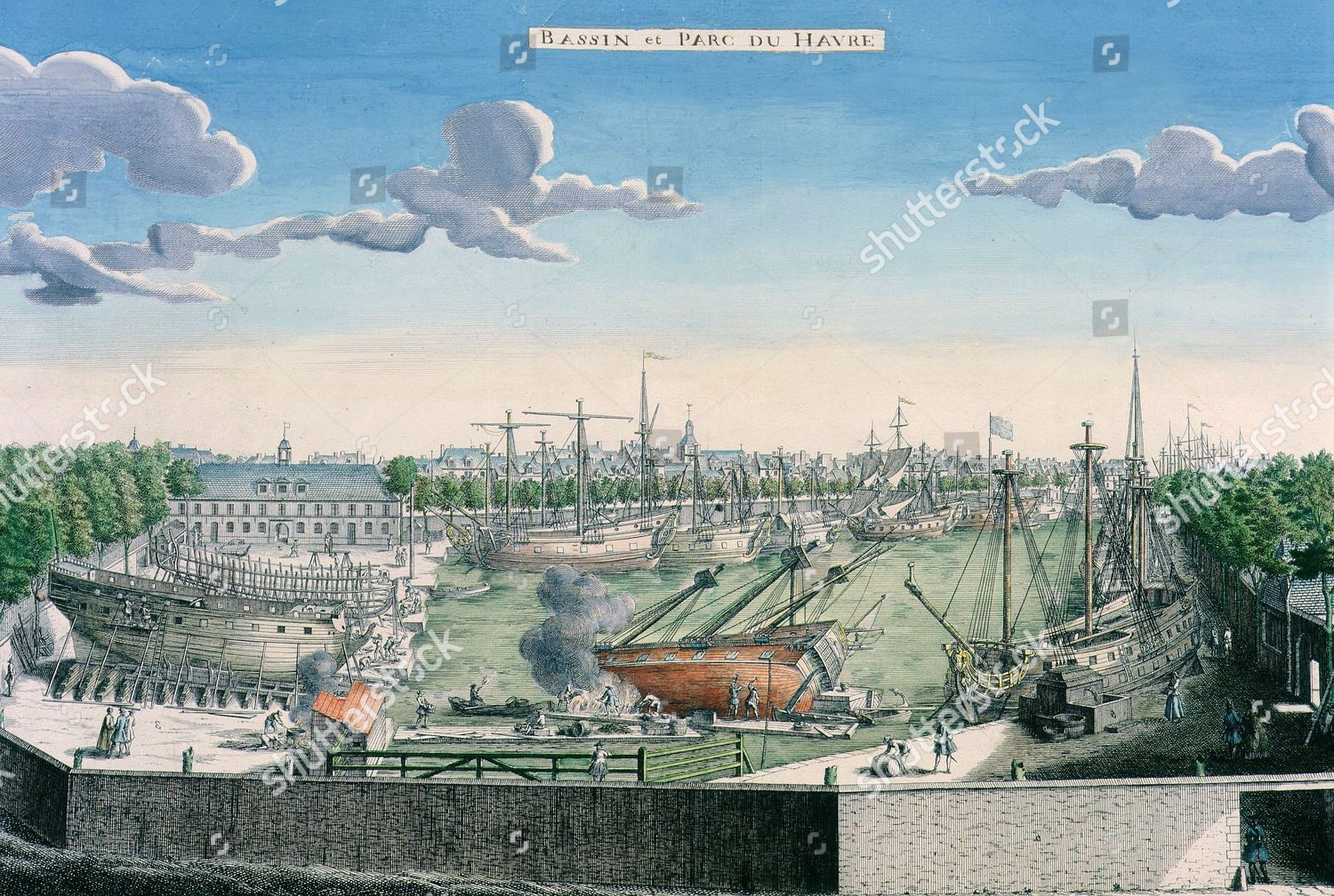 Harbour Park Le Havre France C1710 Editorial Stock Photo - Stock Image ...