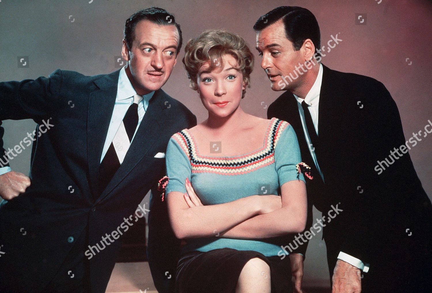 David Niven Shirley Maclaine Gig Young Editorial Stock Photo Stock