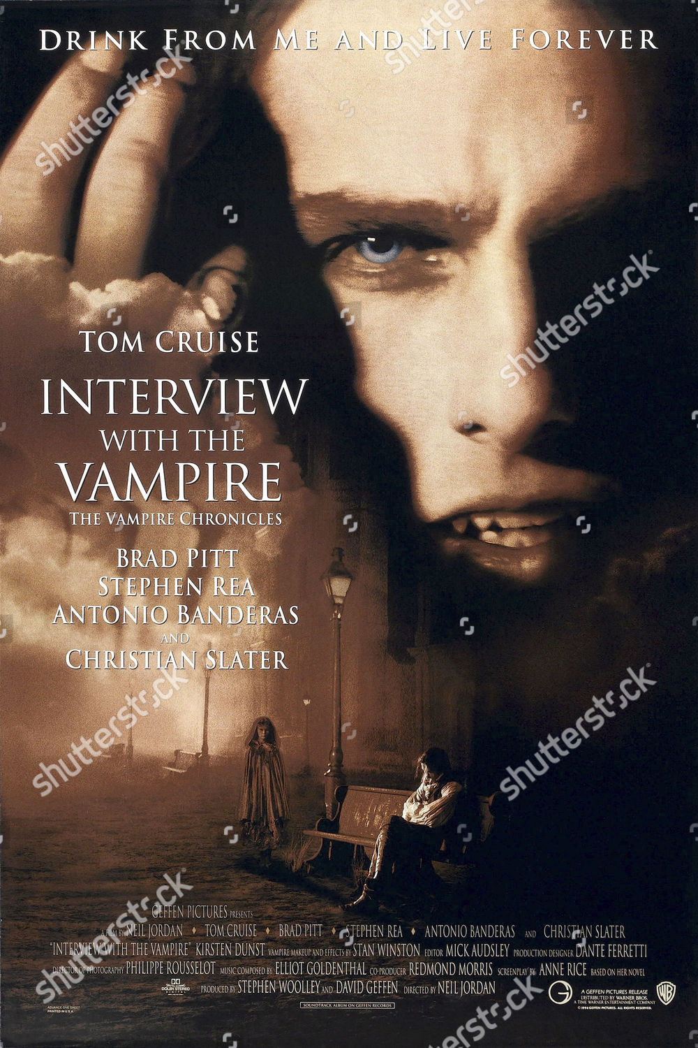 Kirsten Dunst Brad Pitt Tom Cruise Editorial Stock Photo - Stock Image