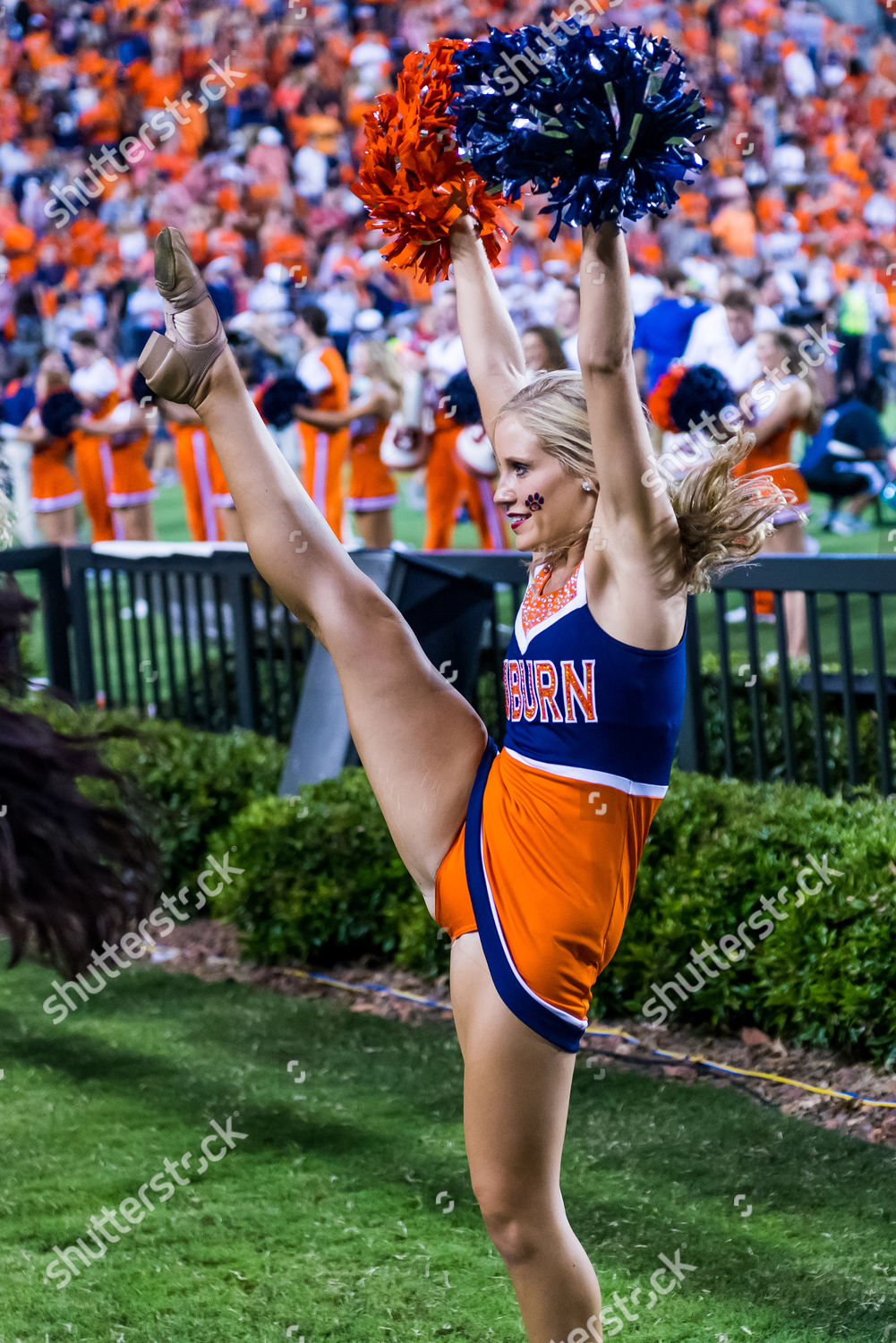 Auburn Tigers Cheerleader During Ncaa Football Game