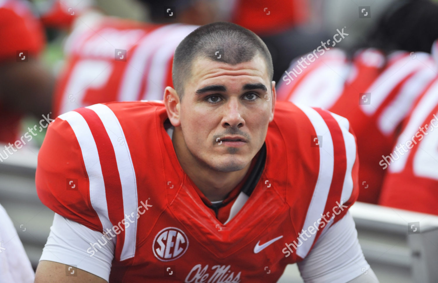 Mississippi Quarterback Chad Kelly Looks Replay Editorial Stock Photo