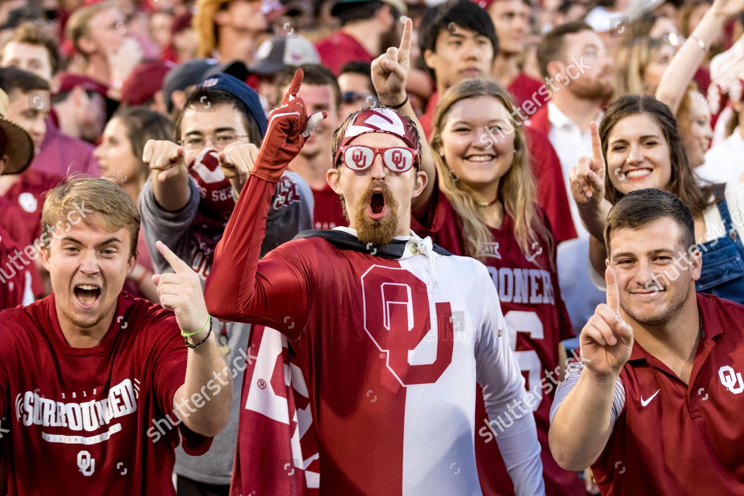 Oklahoma Sooner Fans During Ncaa Football Editorial Stock Photo - Stock  Image | Shutterstock