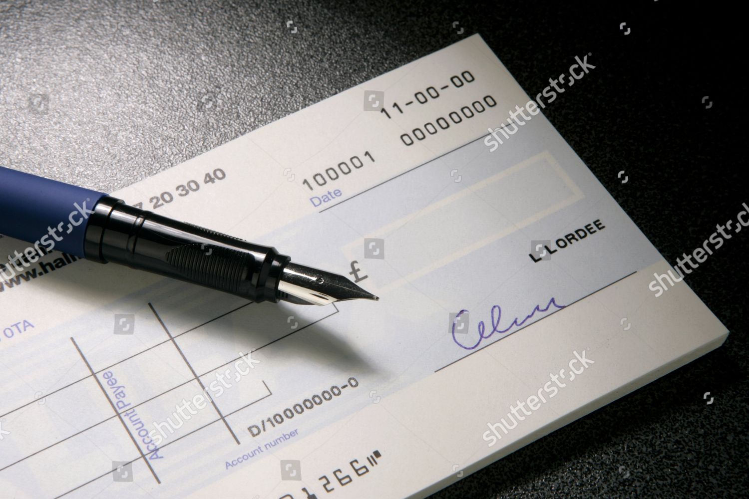 Signed Blank Cheque Editorial Stock Photo - Stock Image | Shutterstock