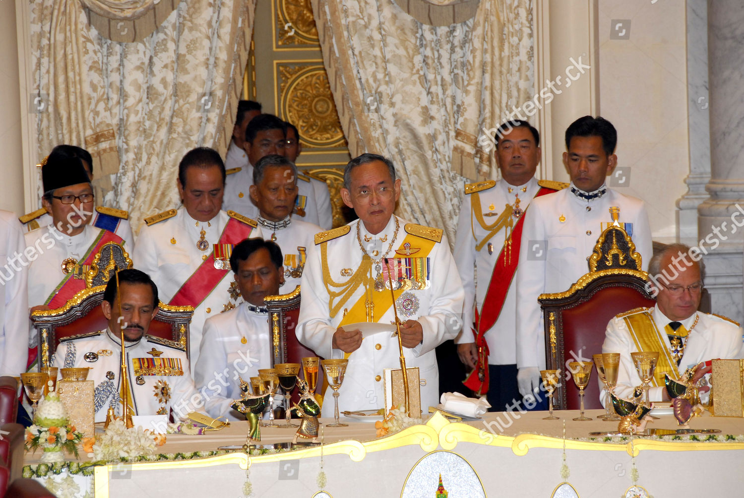 Sultan Hassanal Bolkiah King Bhumibol Adulyadej Editorial Stock Photo ...