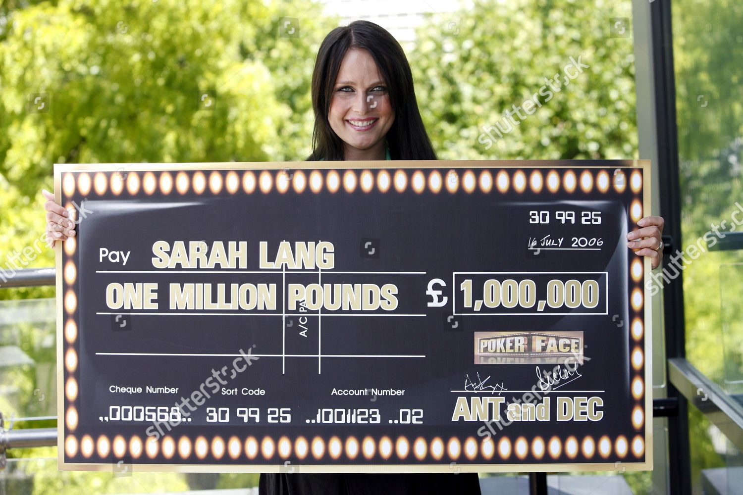 Sarah Lang Her 1 Million Pound Cheque Editorial Stock Photo Stock Image Shutterstock