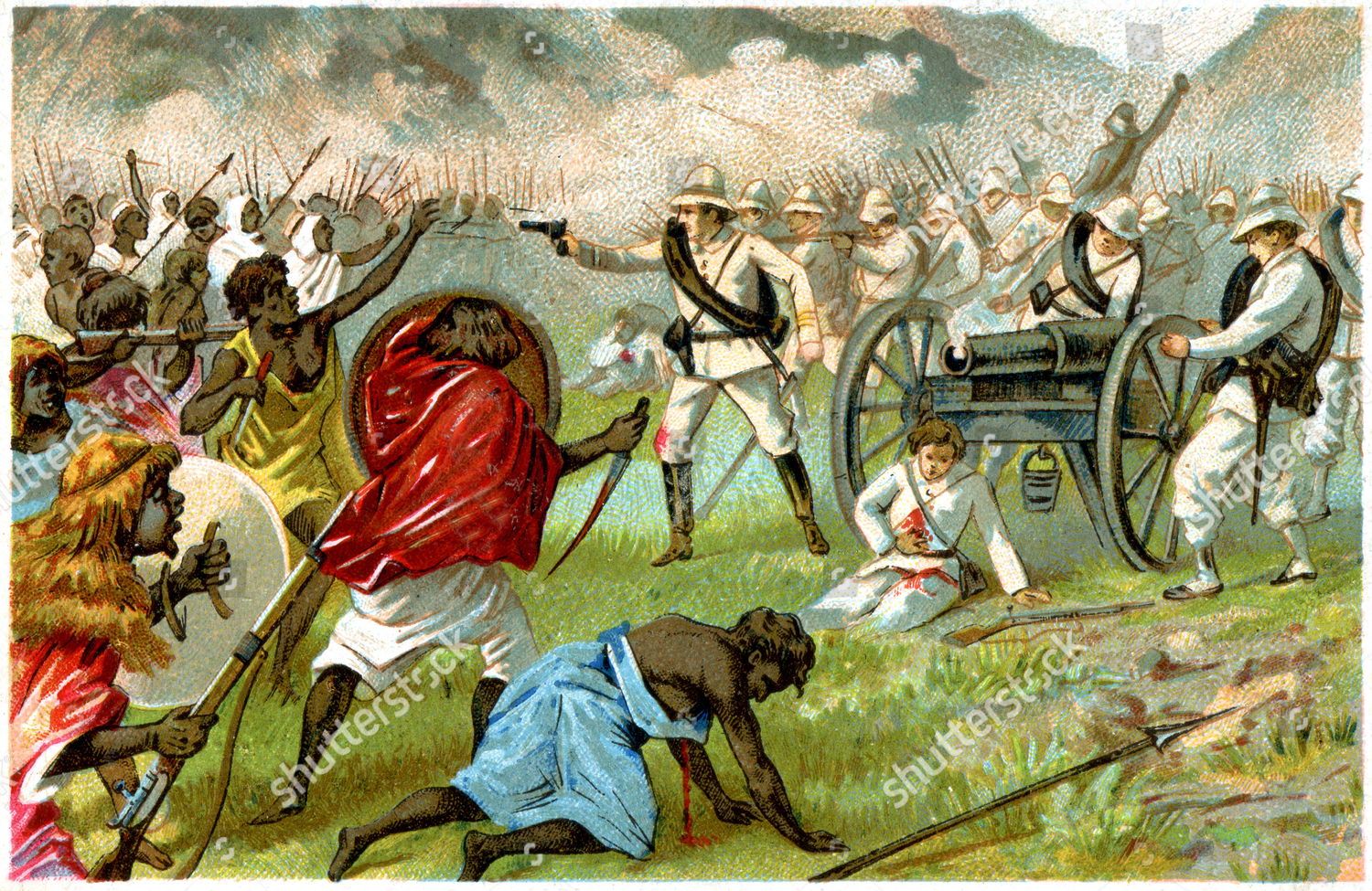 Battle Adwa Adowa between troops Emperor Menelik Foto editorial en stock; Imagen en stock | Shutterstock