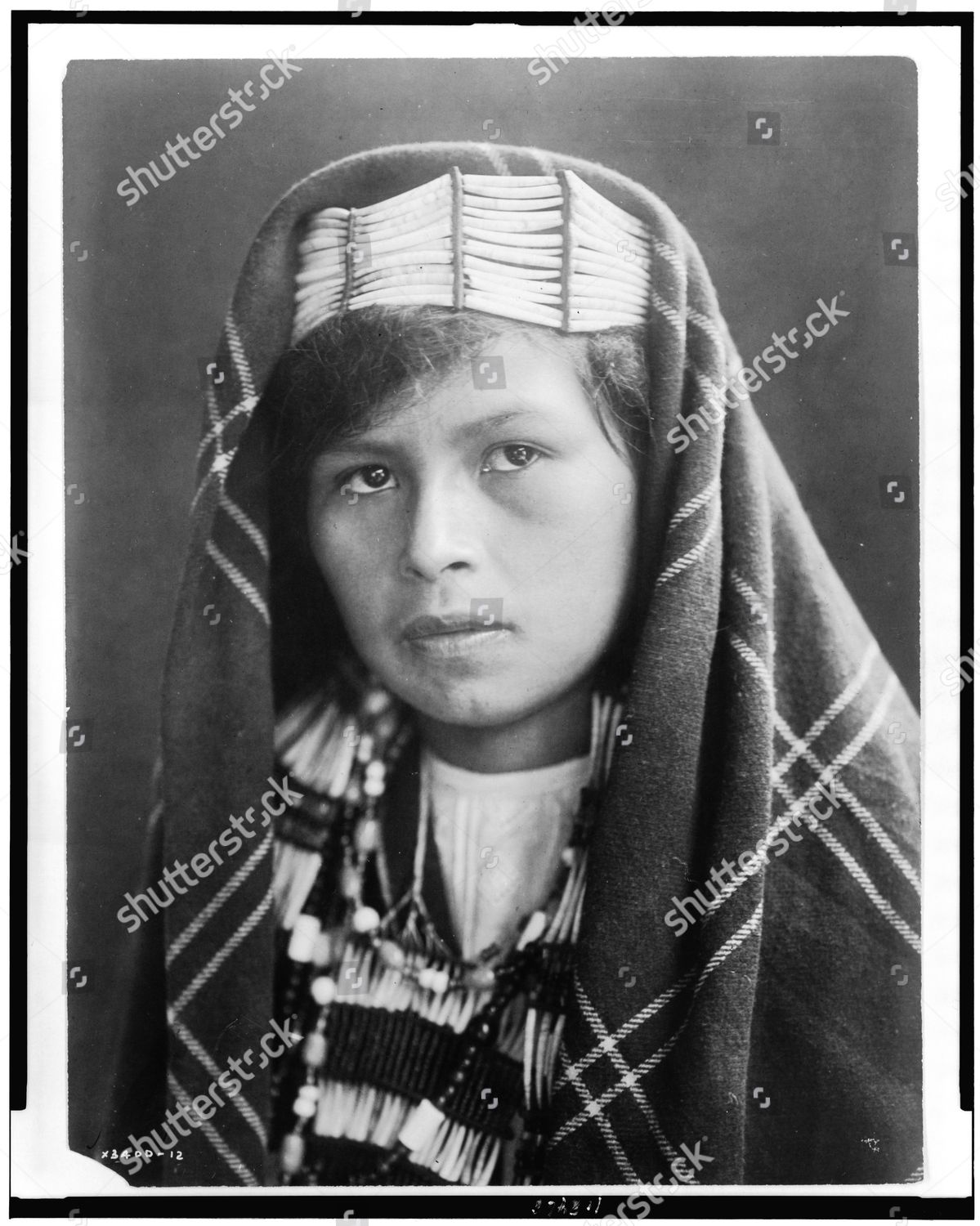 Quinault Female Headandshoulders Portrait Facing Slightly Editorial ...