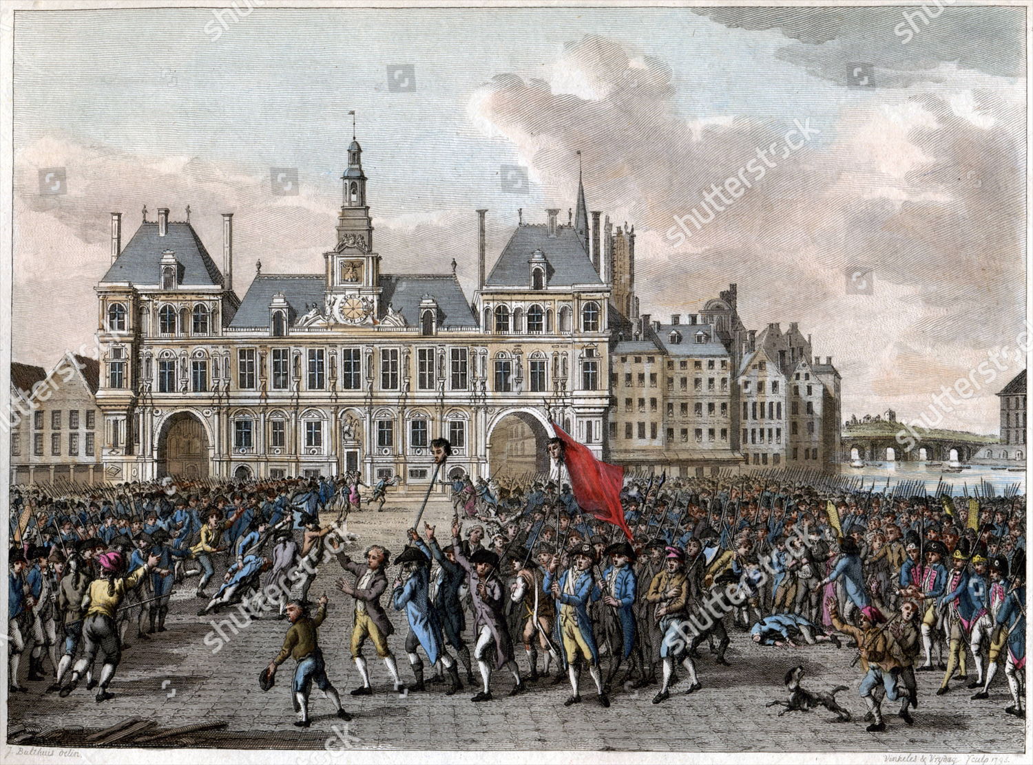 History France French Revolution Crowd Marching Editorial Stock Photo ...