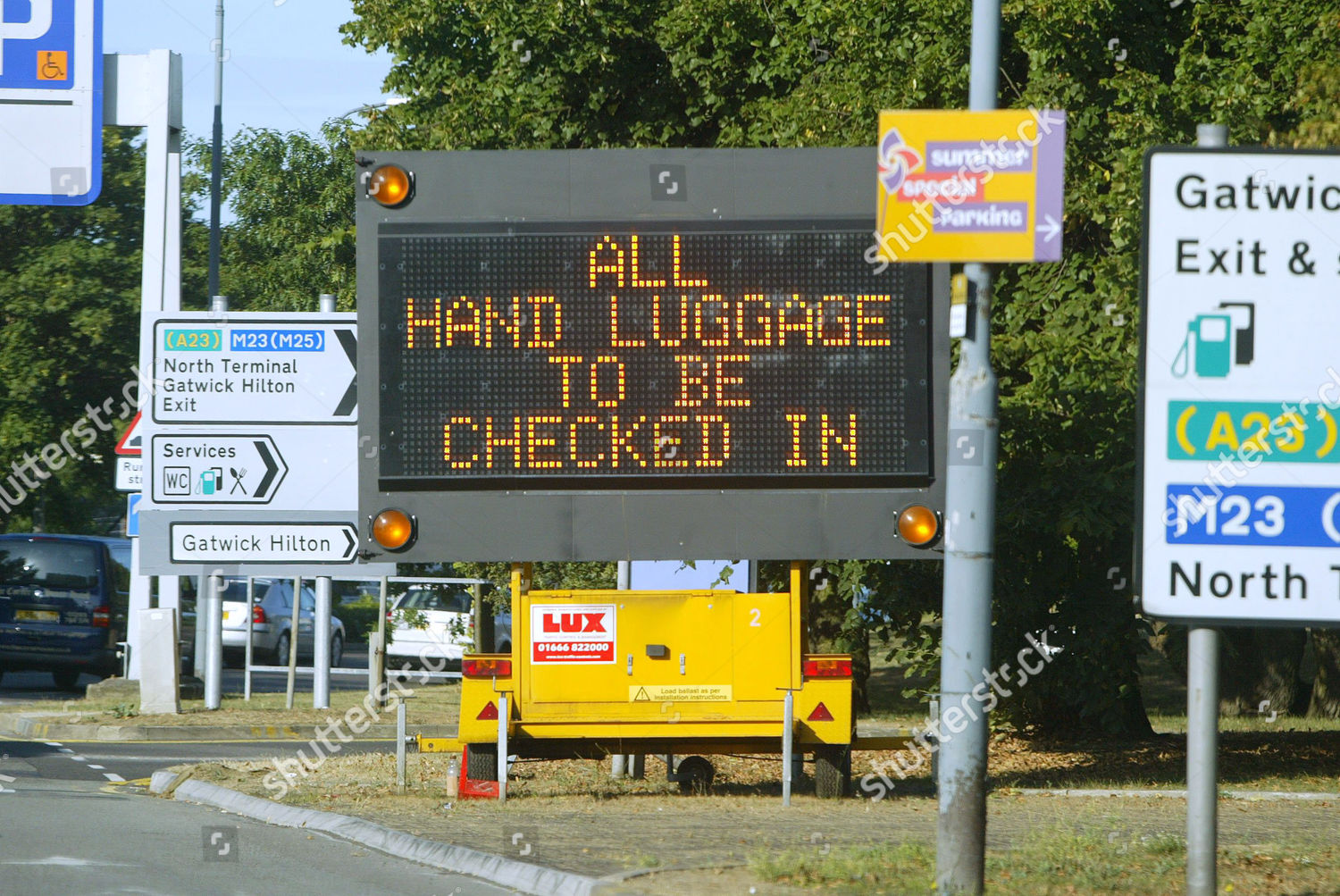 Dot Matrix Sign You Approach Gatwick Editorial Stock Photo - Stock ...