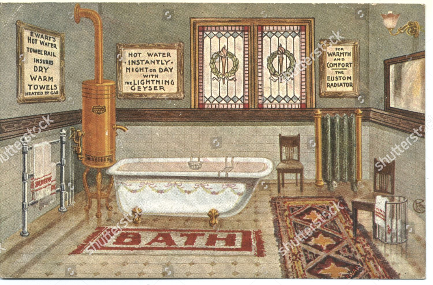 Advertising Postcard Bathroom Equipment Circa 1910 Editorial Stock Photo Stock Image Shutterstock<script async src=