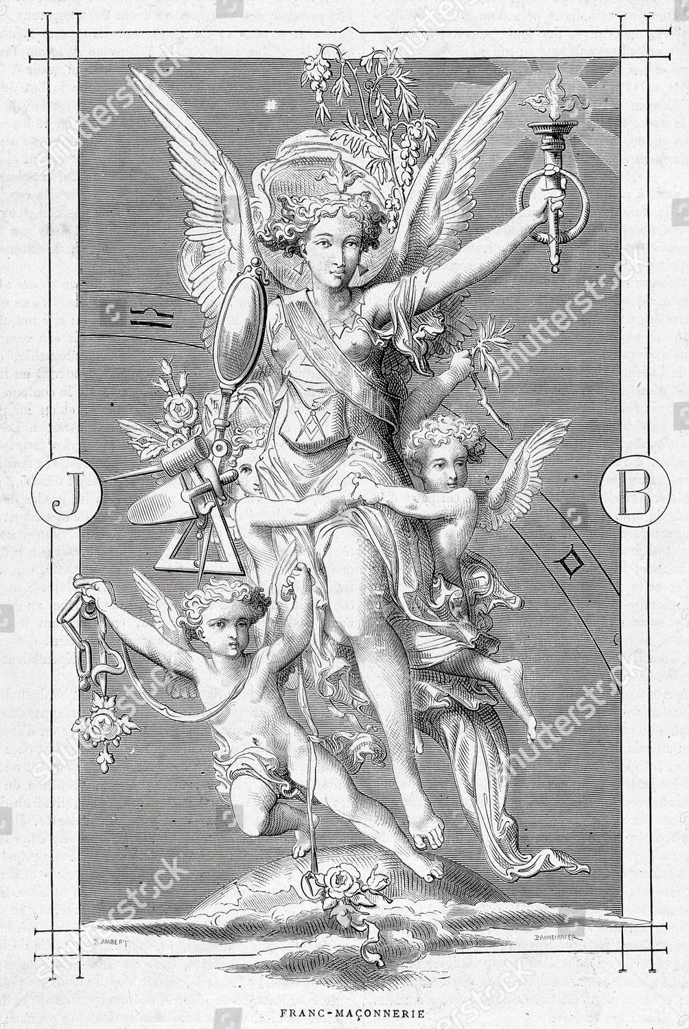 Freemasonry During French Revolution Illustration Histoire Editorial