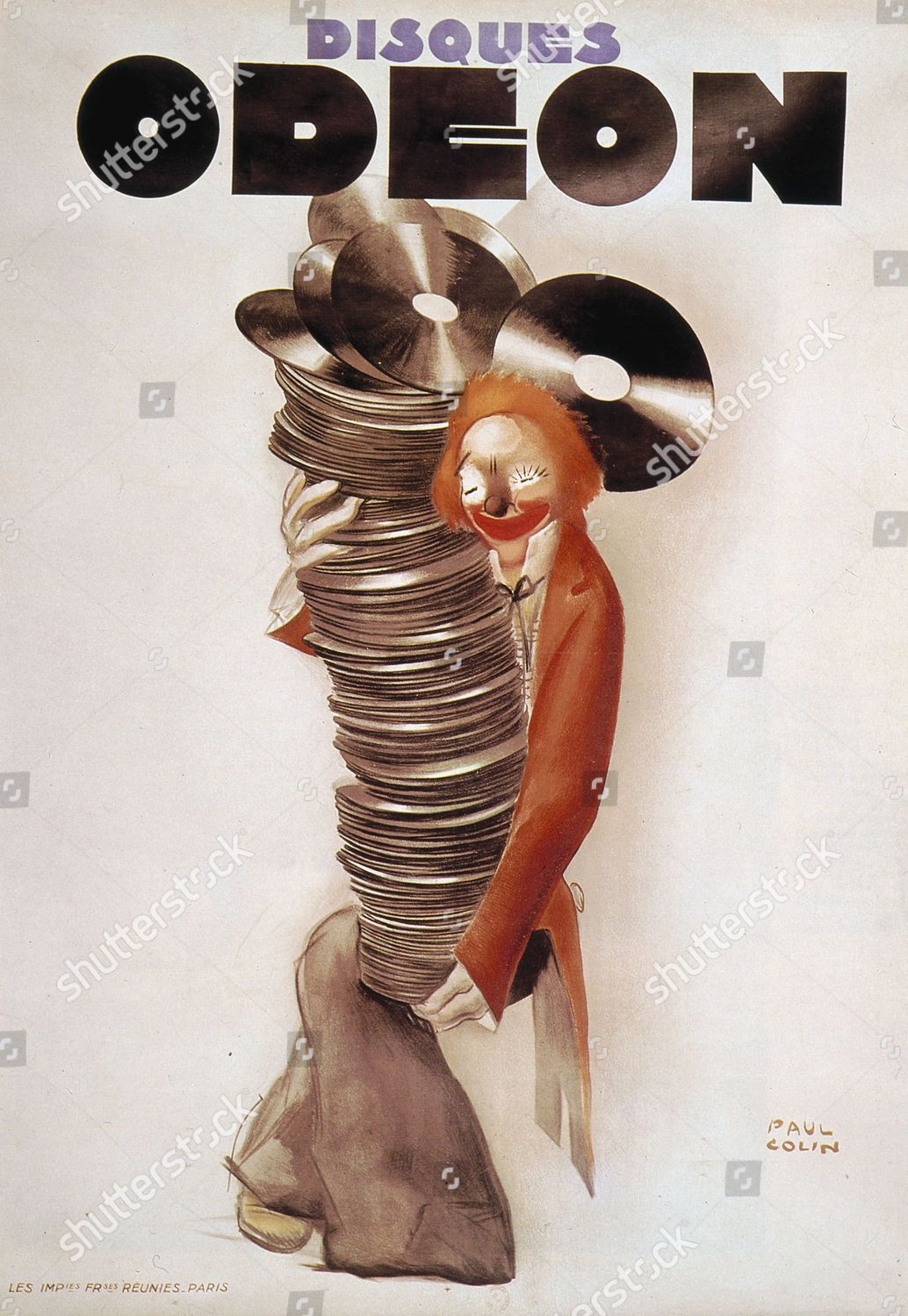 Disques Odeon Odeon Records Publicity Poster Editorial Stock Photo