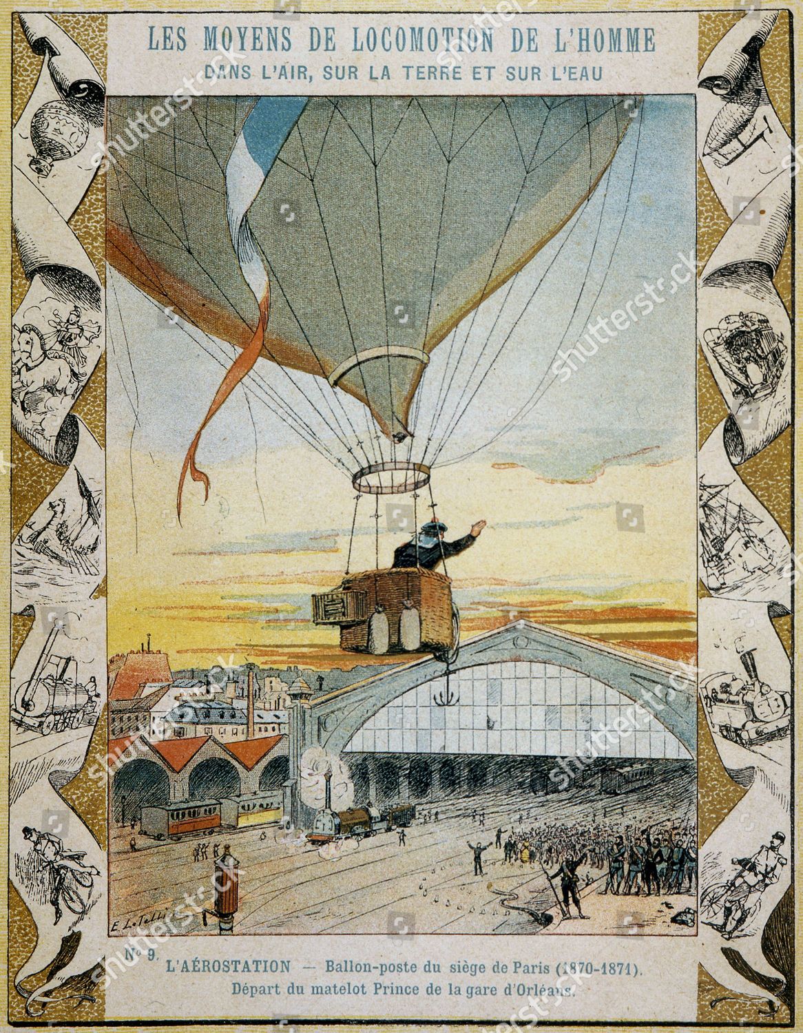 Balloon Postal Service During Siege Paris 187071 Editorial