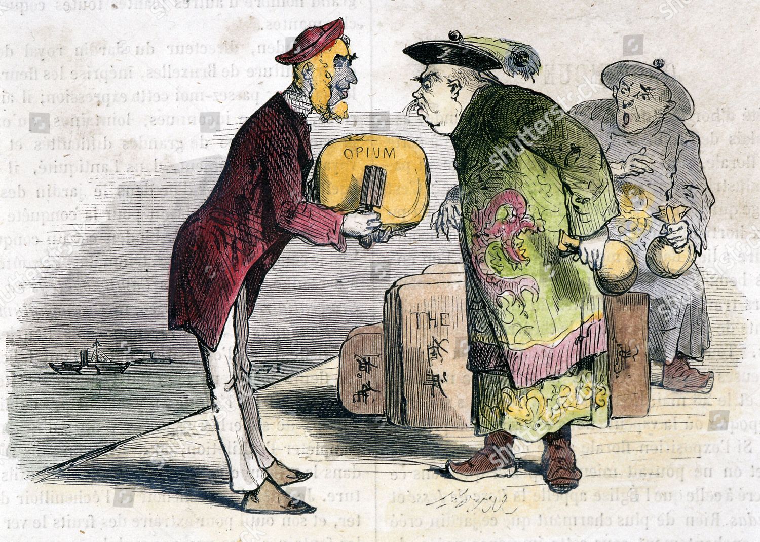 opium war political cartoon