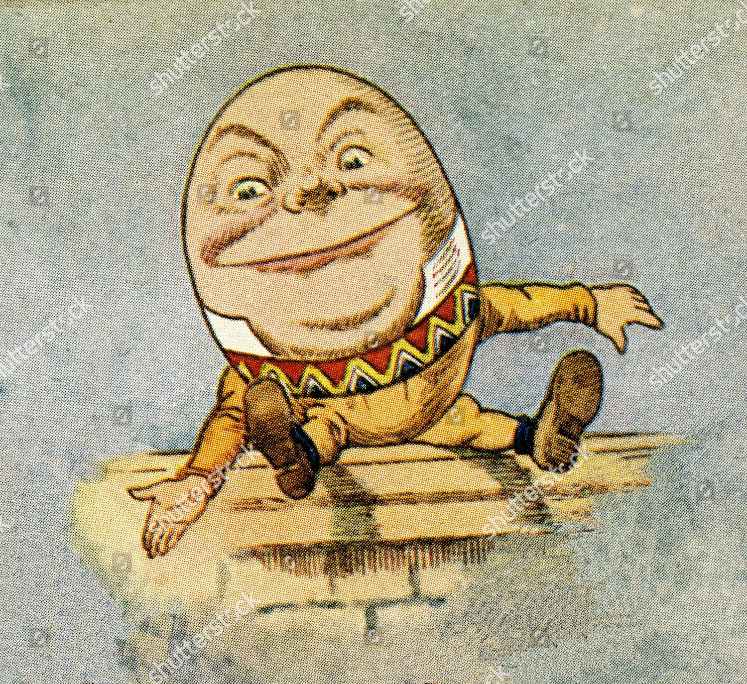 Humpty Dumpty Nursery Rhyme Character Illustration Editorial Stock