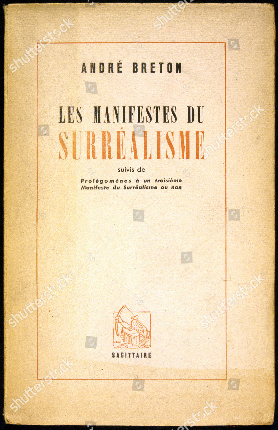 Front Cover Surrealist Manifesto By Andre Breton Editorial Stock Photo Stock Image Shutterstock