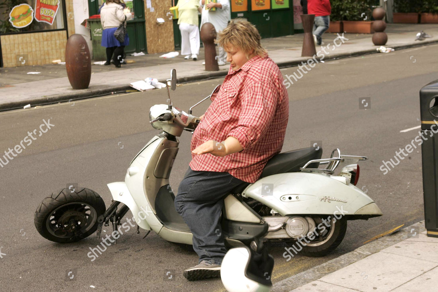Overweight Jamie Oliver His Vespa Scooter Editorial Stock - Stock Image | Shutterstock