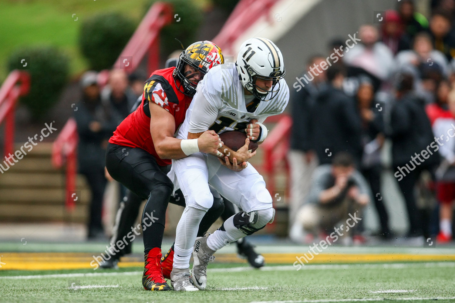 Purdue Boilermakers Quarterback David Blough 11 Sacked