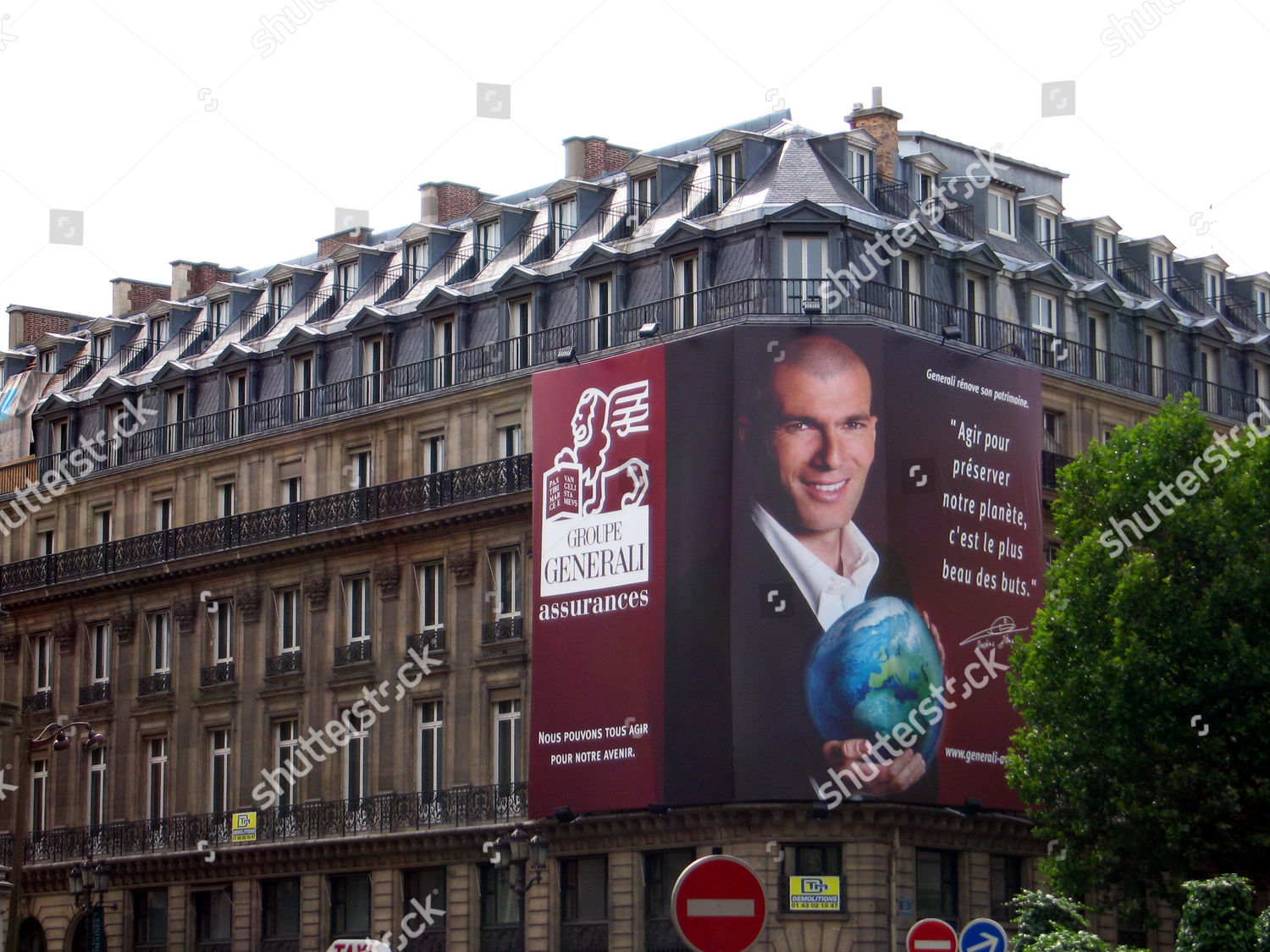 Zinedine Zidane Publicity Poster Paris France Editorial Stock Photo