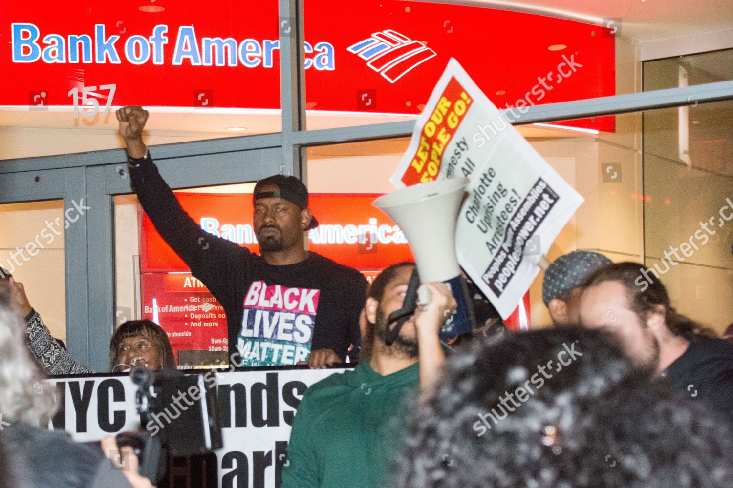 Protesters Targeted Bank America Headquartered Charloitte Editorial