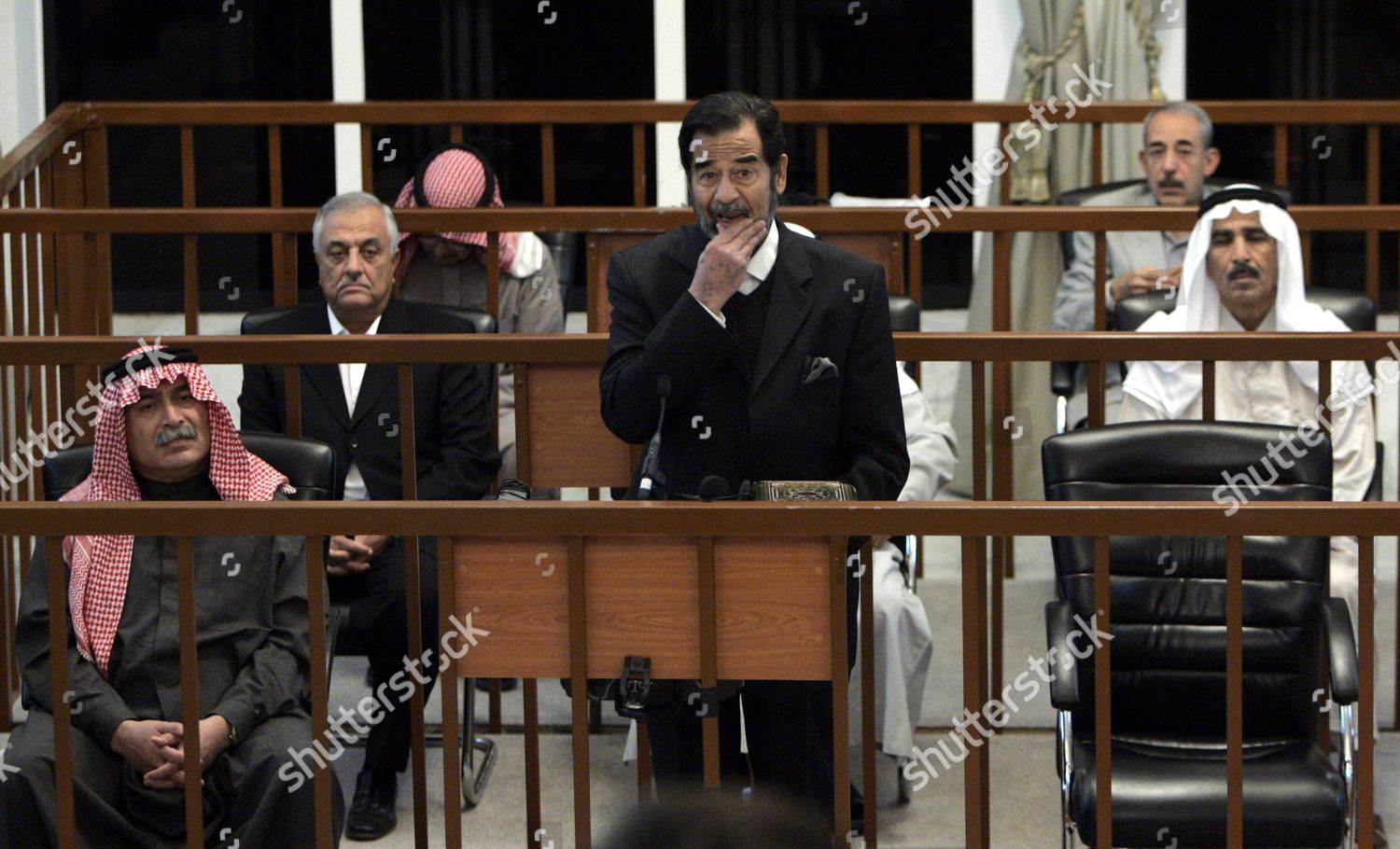 Saddam Hussein Testifies Sultan Hashim Ahmed Editorial Stock Photo