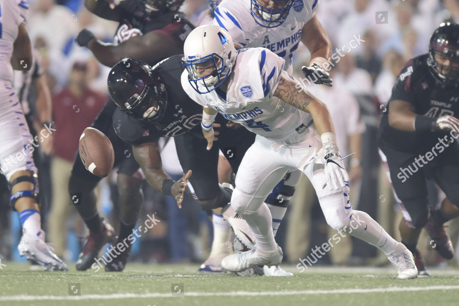 Memphis Quarterback Riley Ferguson 4 Temple Editorial Stock Photo ...