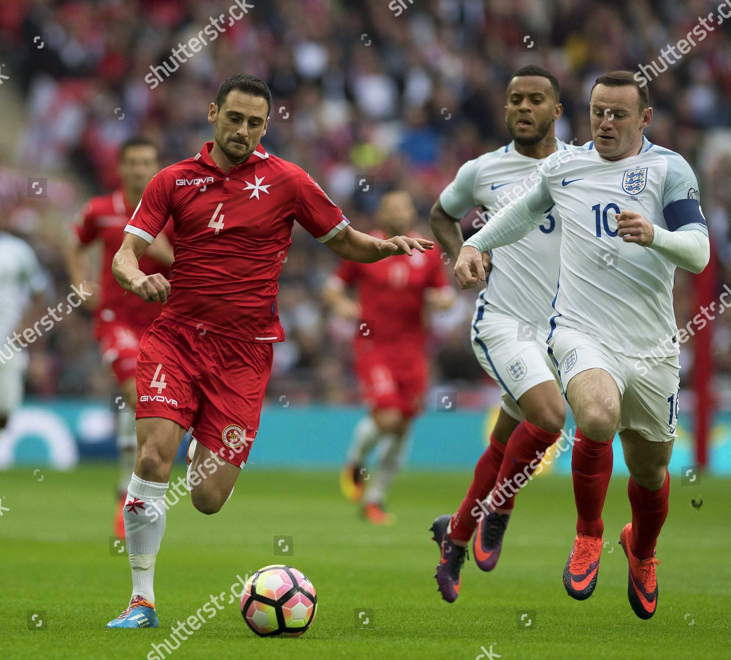 Wayne Rooney Outrun By Gareth Sciberras Editorial Stock Photo Stock