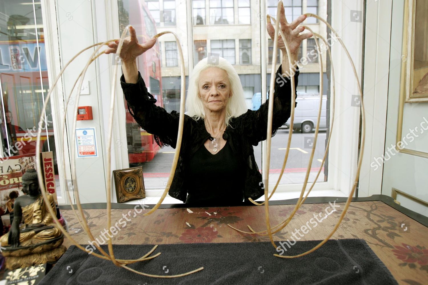 Lee Redmond Who Holds World Record Longest Editorial Stock Photo