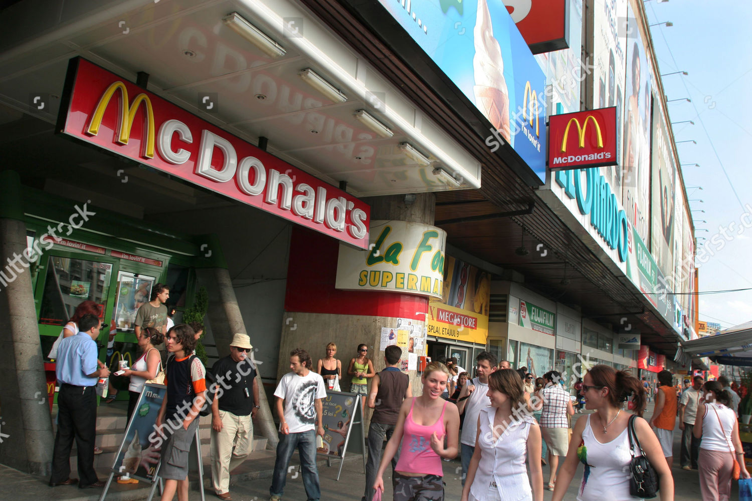 Mcdonalds Fast Food Restaurant Piata Unirii Editorial Stock Photo