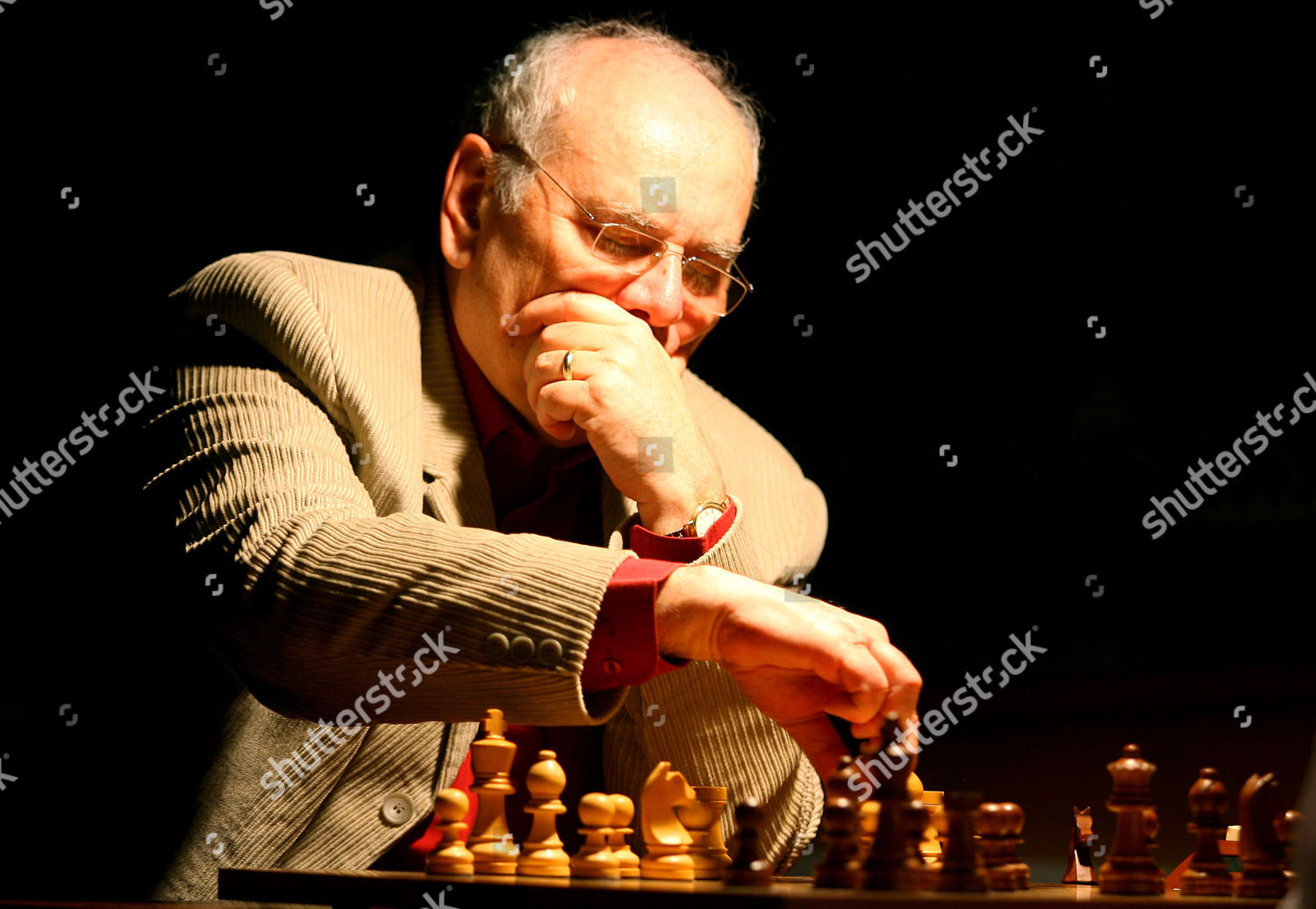 Hungarian Chess Player Lajos Portisch Makes Editorial Stock Photo