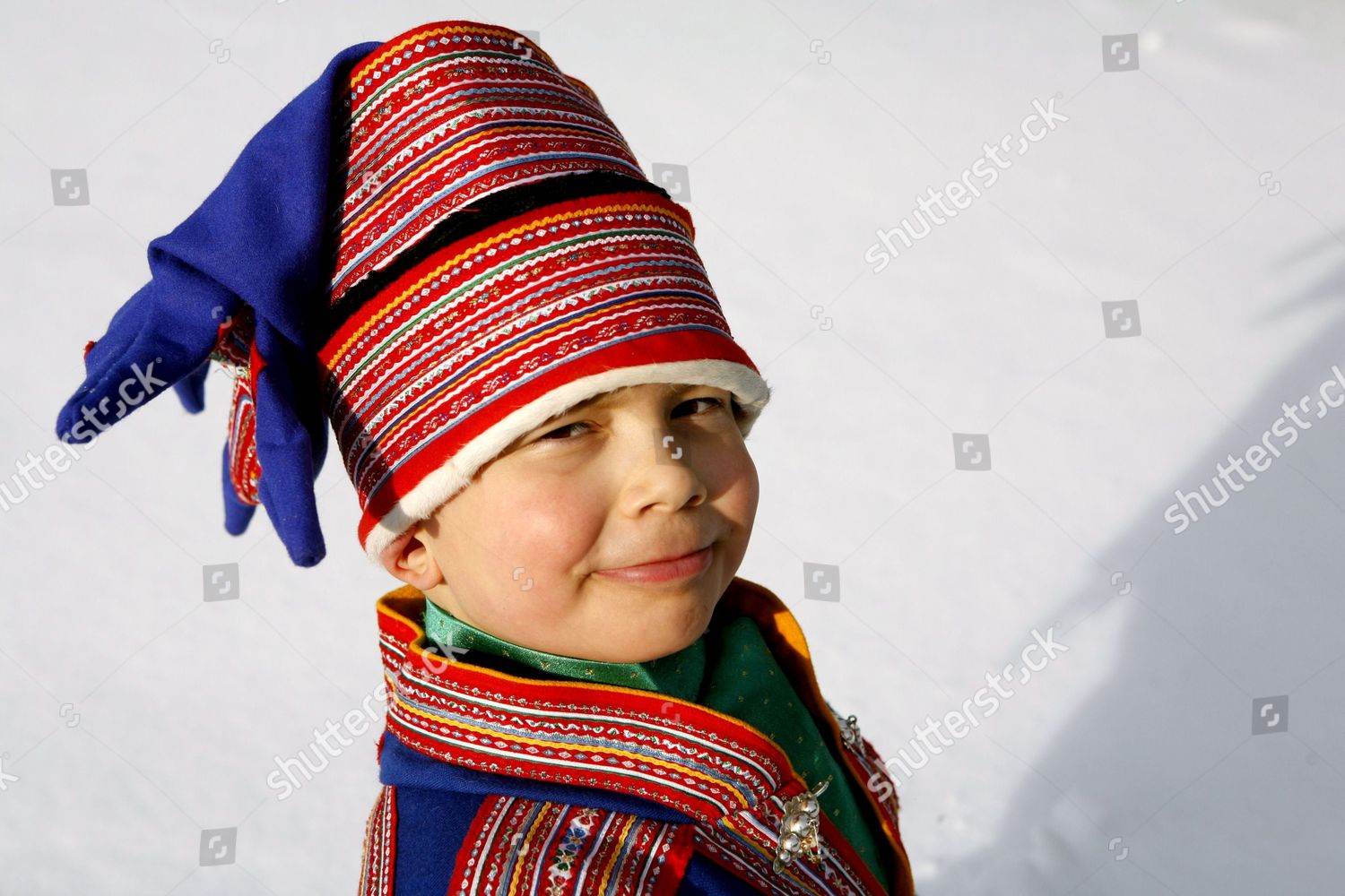 Sami Boy Inari Finnish Lapland Editorial Stock Photo Stock Image