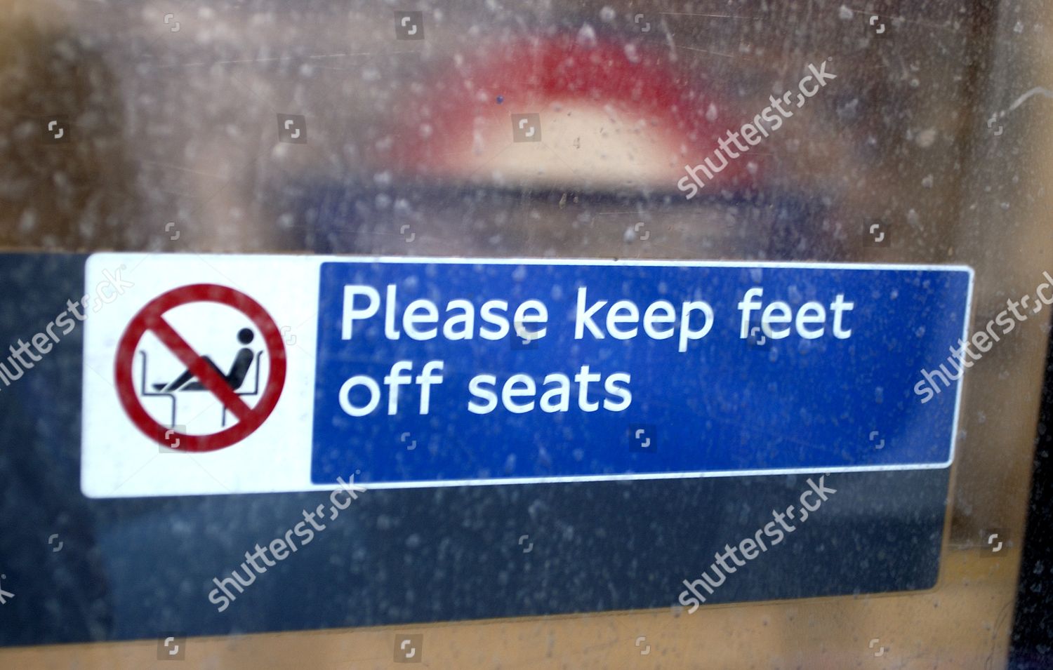 Please Keep Your Feet Off Seats Editorial Stock Photo Stock Image