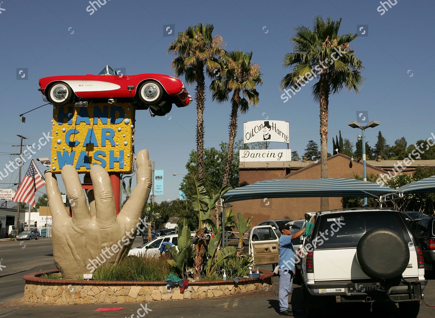 Hand Car Wash Los Angeles America Editorial Stock Photo - Stock Image