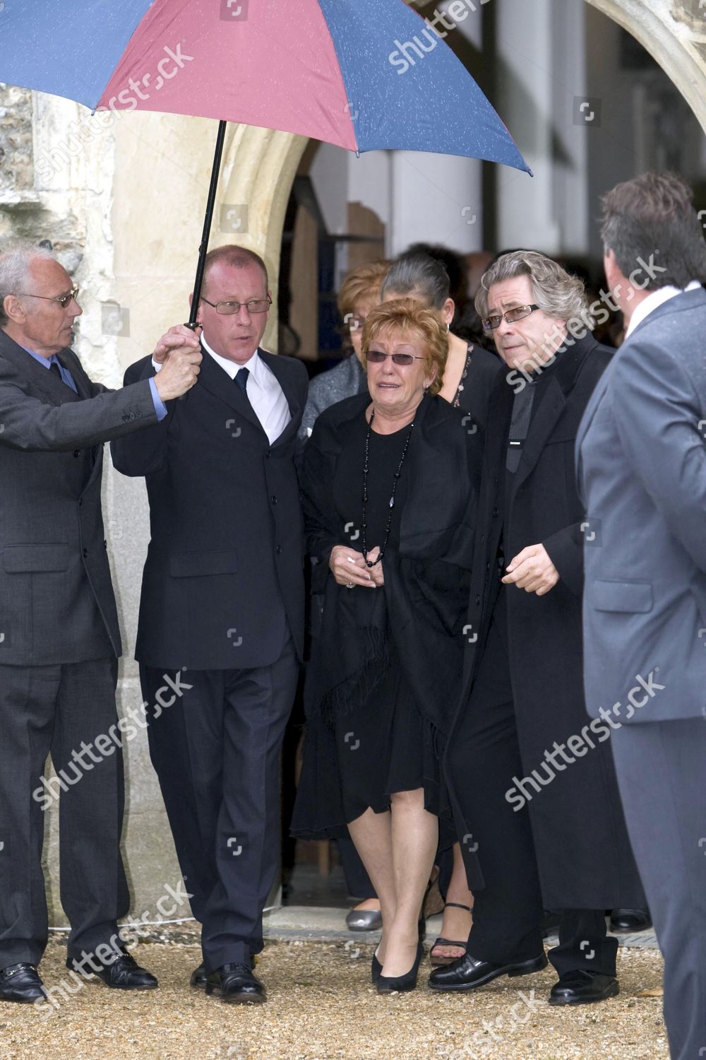 Shirley Reid Family Mike Reids Funeral Editorial Stock Photo Stock