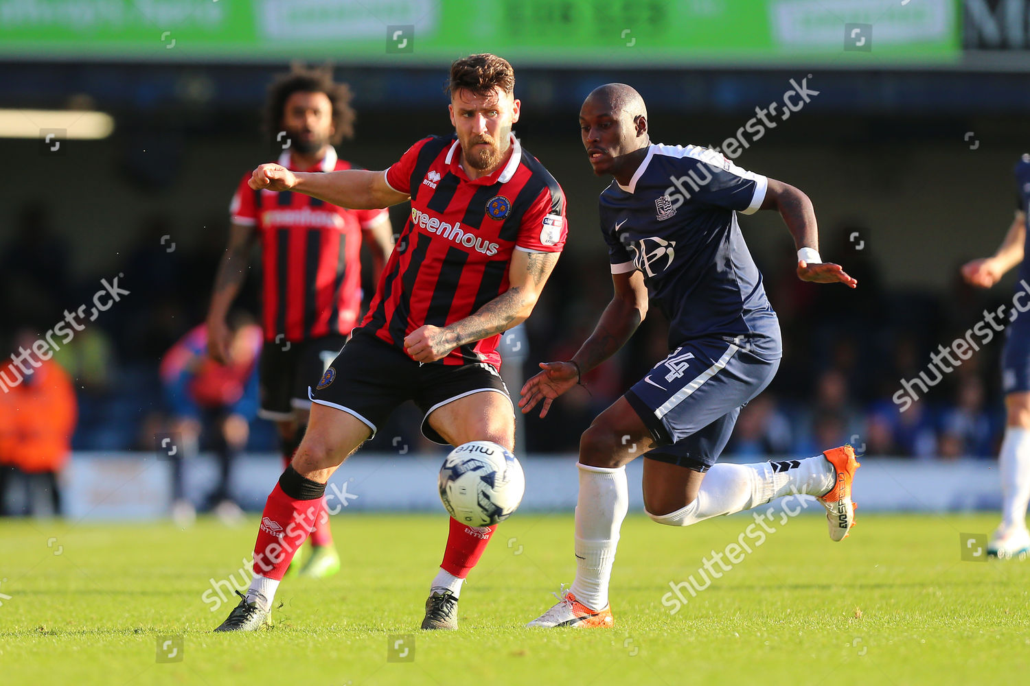 Gary Deegan Shrewsbury Town Evades Marcantoine Editorial Stock Photo
