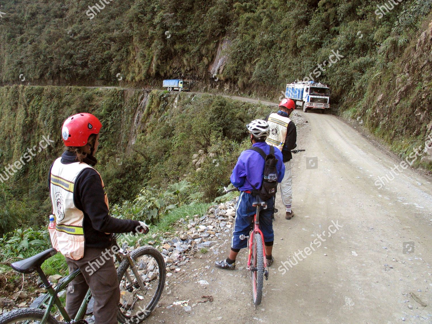 riding a bike on the most dangerous road in the world