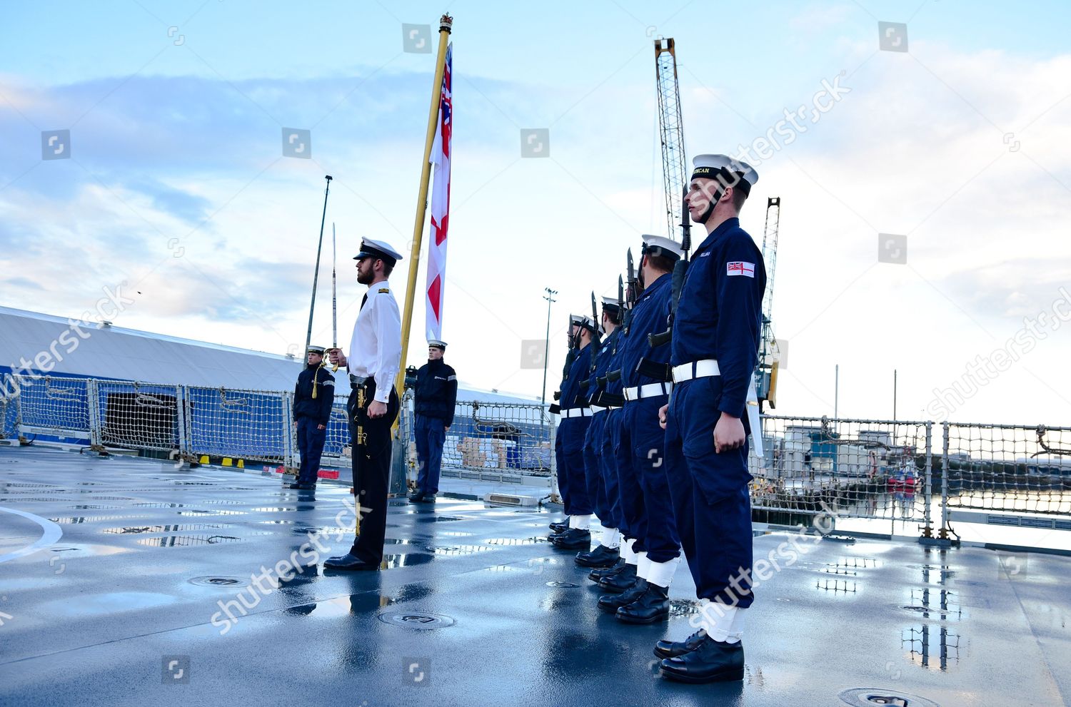Ships Crew During Drill Onboard Hms Editorial Stock Photo - Stock Image