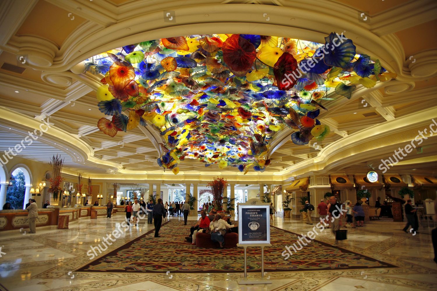 Fiori Di Como Glass Sculpture Lobby Ceiling Editorial Stock