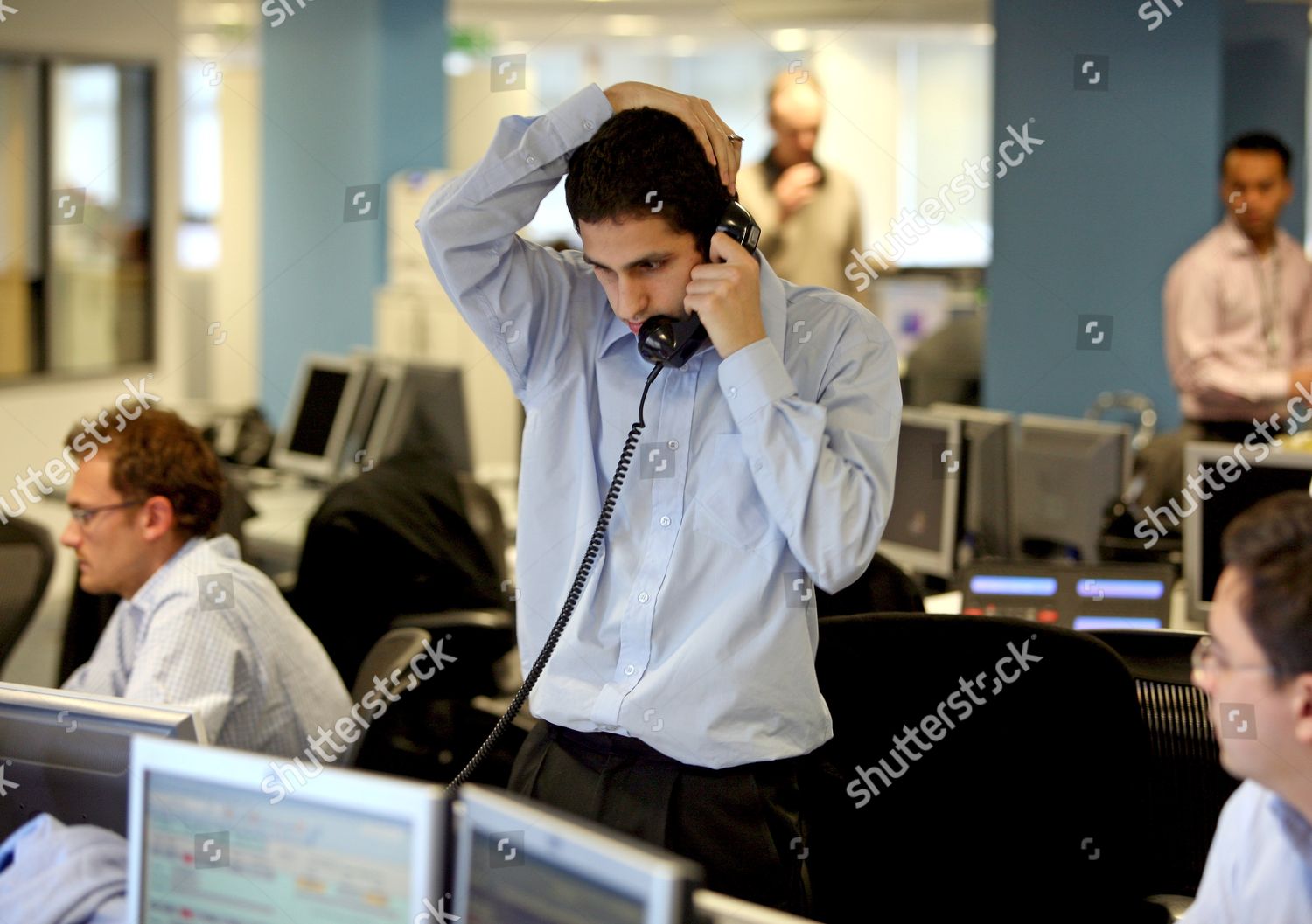 Dealers Trading Stock Traders Company During Opening Editorial