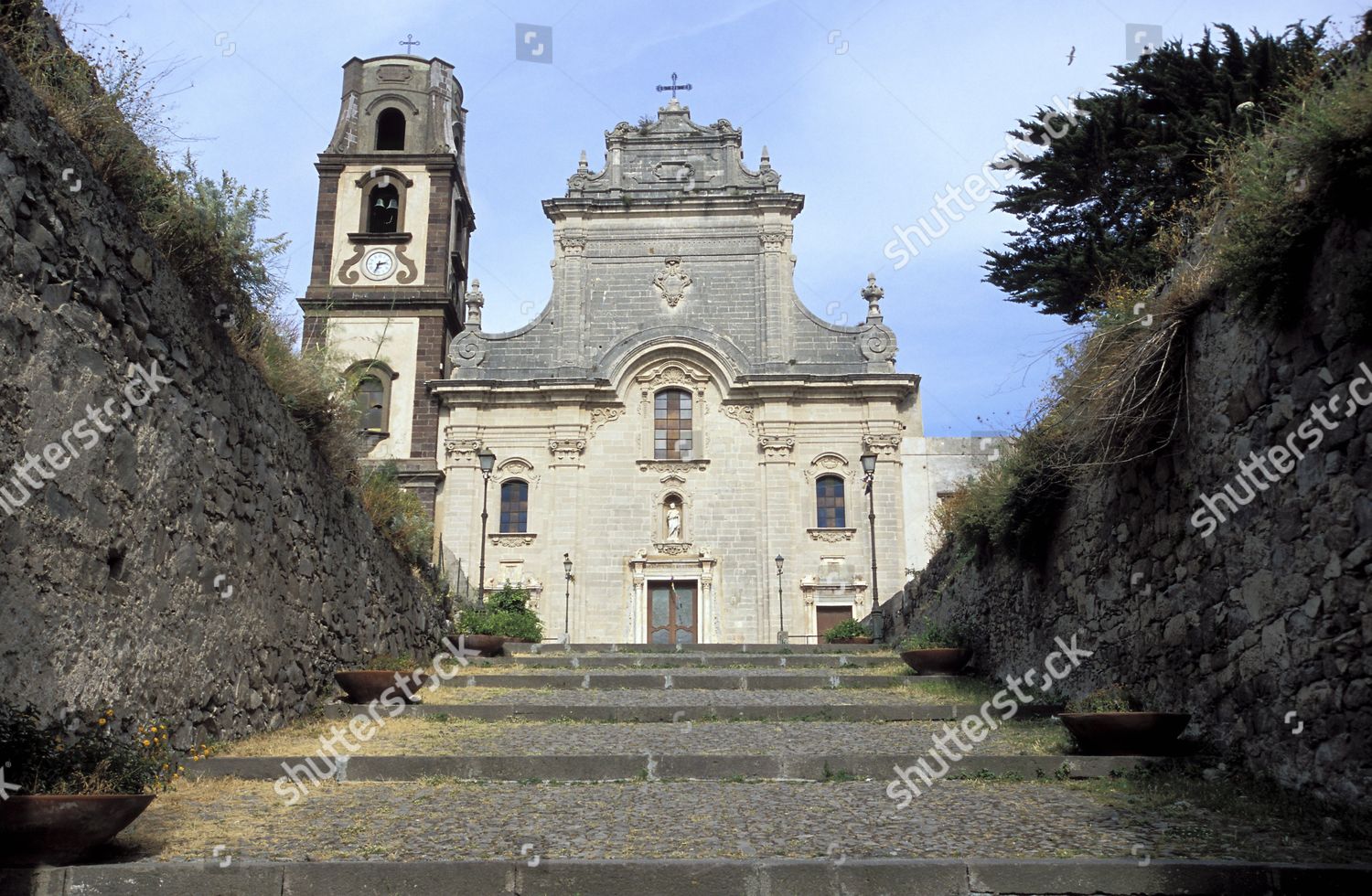 Cathedral Fortified Citadel Lipari Town Lipari Editorial Stock Photo