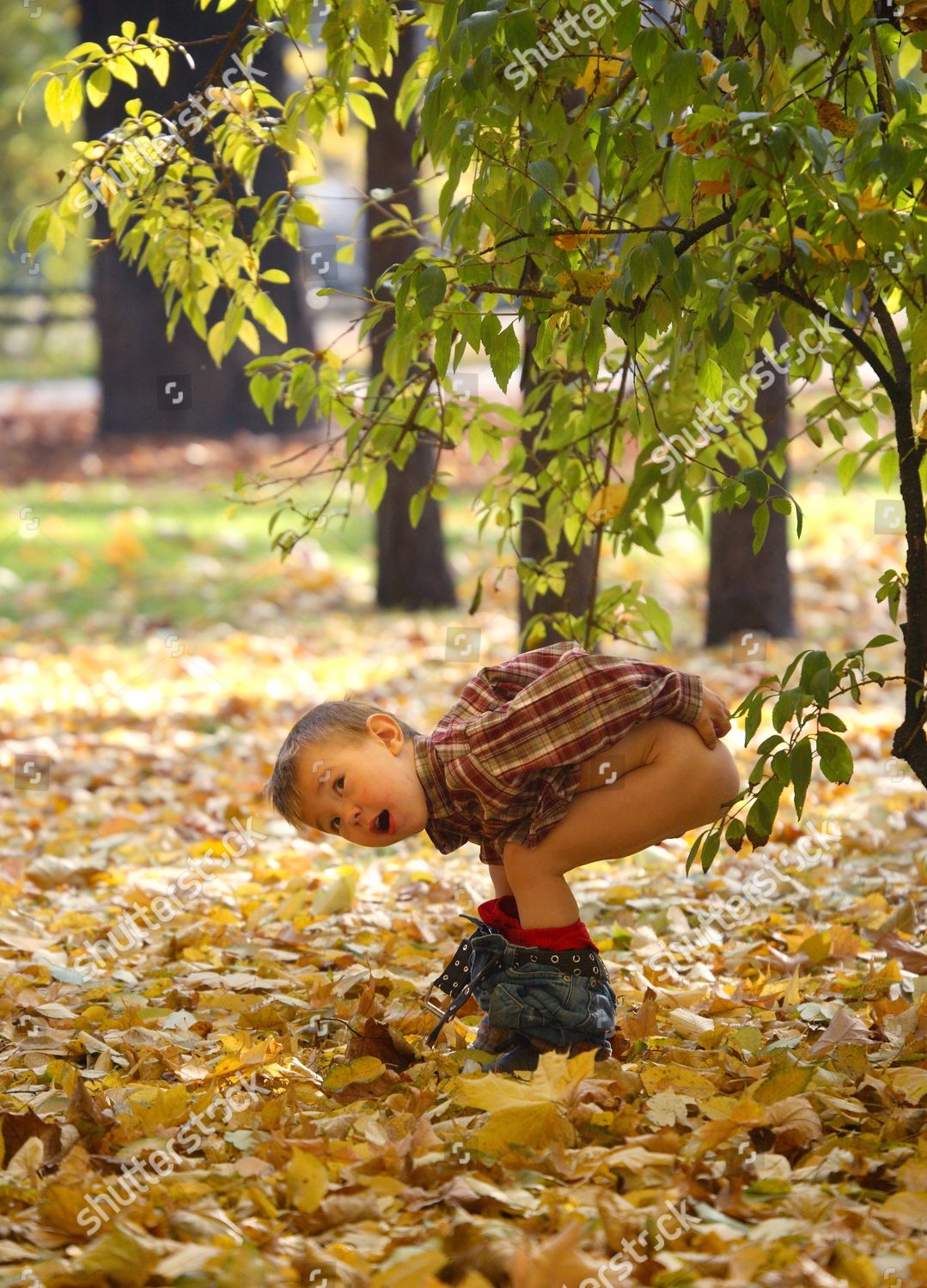 Model Released Boy Weeing Park Editorial Stock Photo St