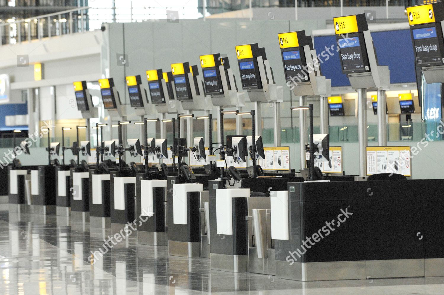 British Airways Checkin Desks Editorial Stock Photo - Stock Image 