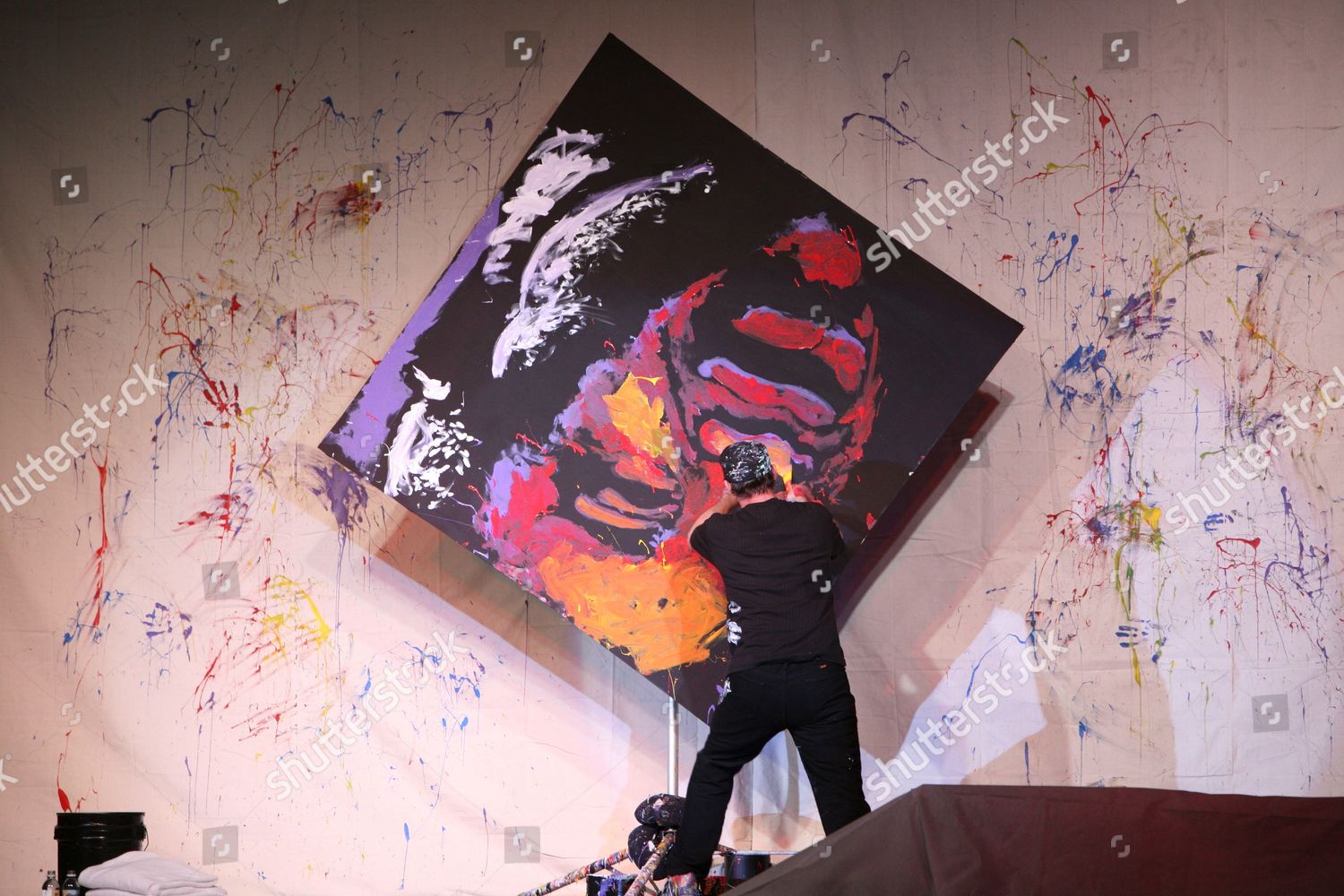 Dan Dunn Paints Shaqullie Oneal Phoenix Editorial Stock Photo - Stock