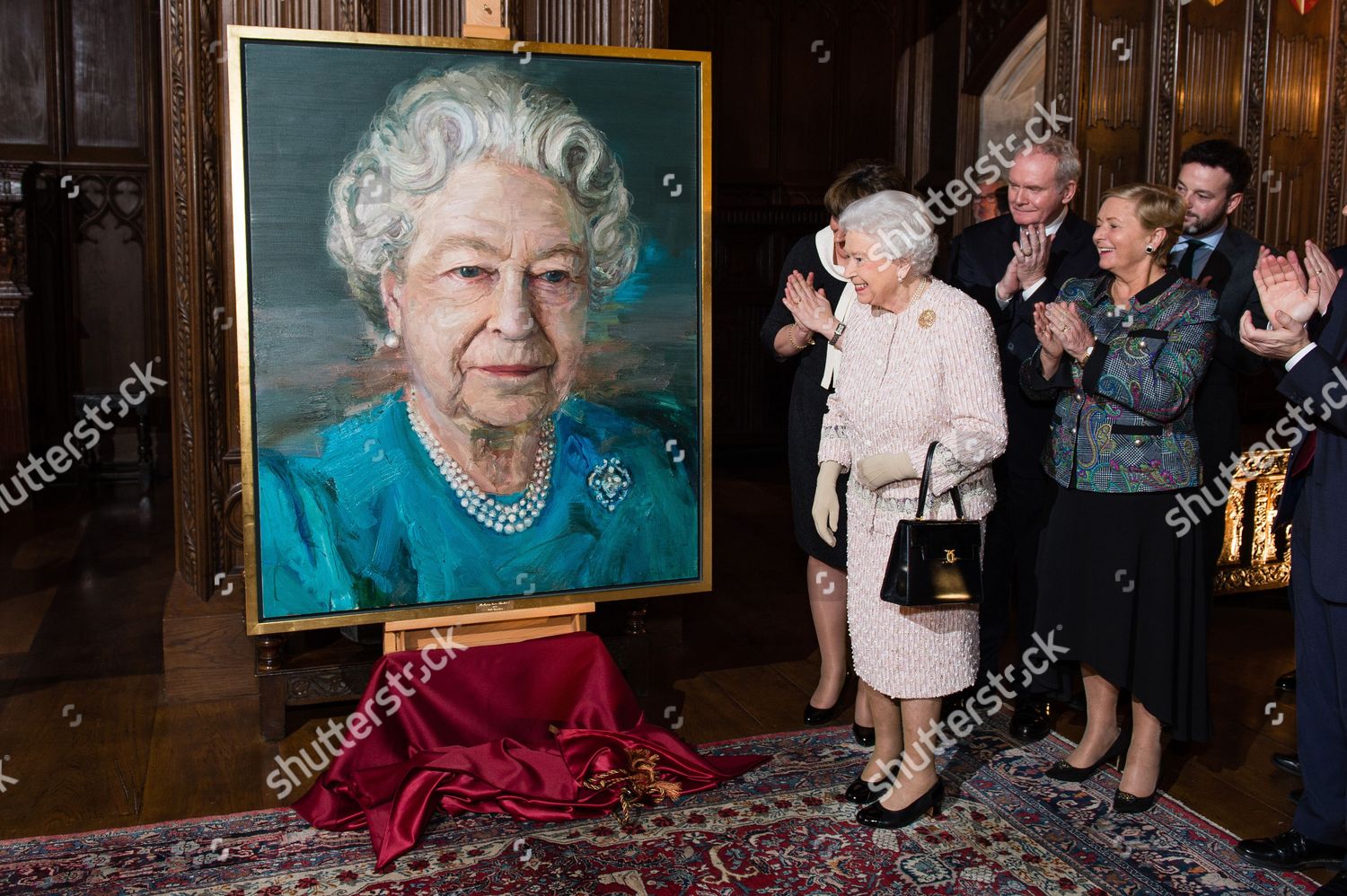 Queen Elizabeth Ii Martin Mcguinness Deputy Editorial Stock Photo ...